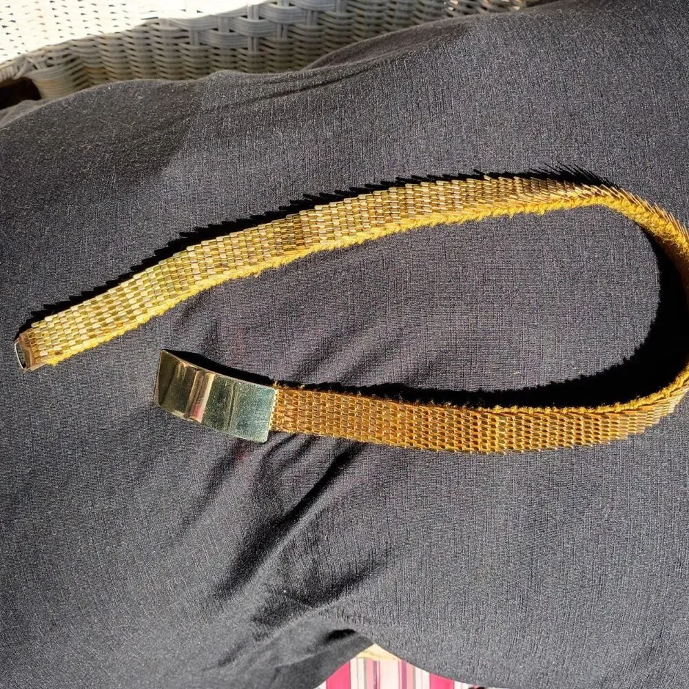 Vintage Stretch Fish Scale Women's Gold and Silver Belt